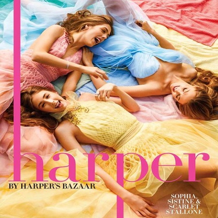 Rose Stallone's three sisters, Sophia, Sistina, Scarlet on the Harper